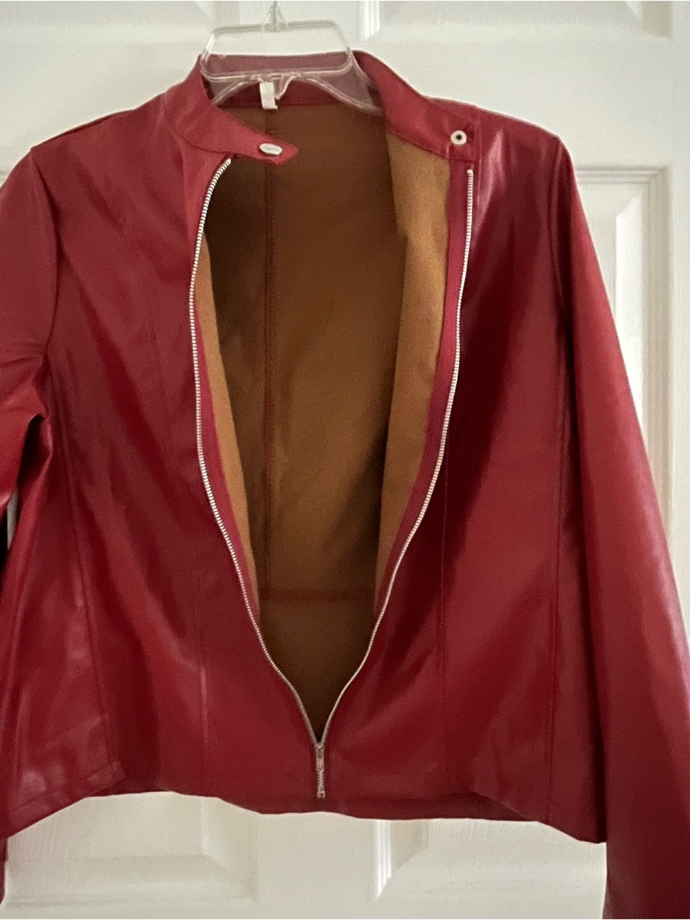 Women's Red Zip Front Jacket